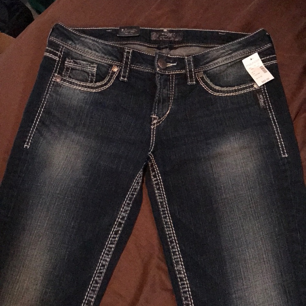 Silver jeans new Lola